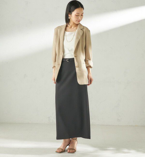 SHIPS for women「堀田茜&times;SHIPS:〈手洗い可能〉ベルト 付き ジョーゼット スカート」|スカート|