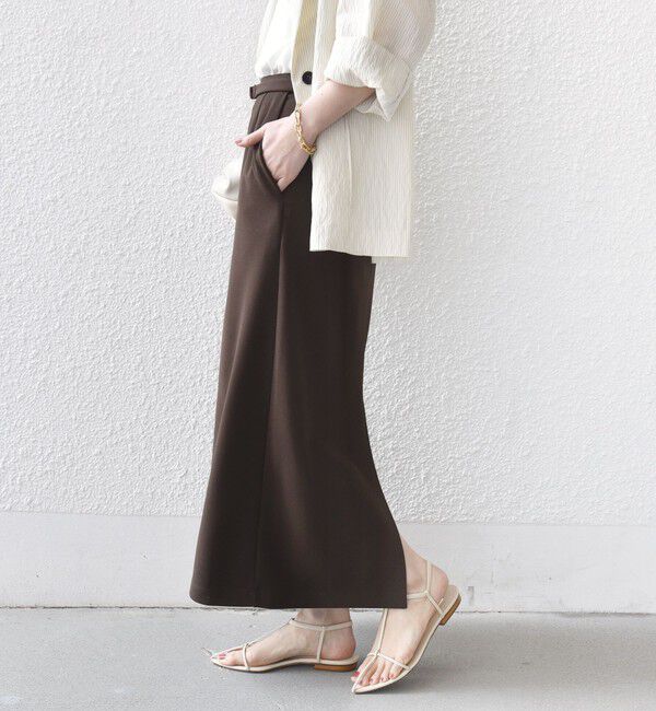 SHIPS for women「堀田茜&times;SHIPS:〈手洗い可能〉ベルト 付き ジョーゼット スカート」|スカート|