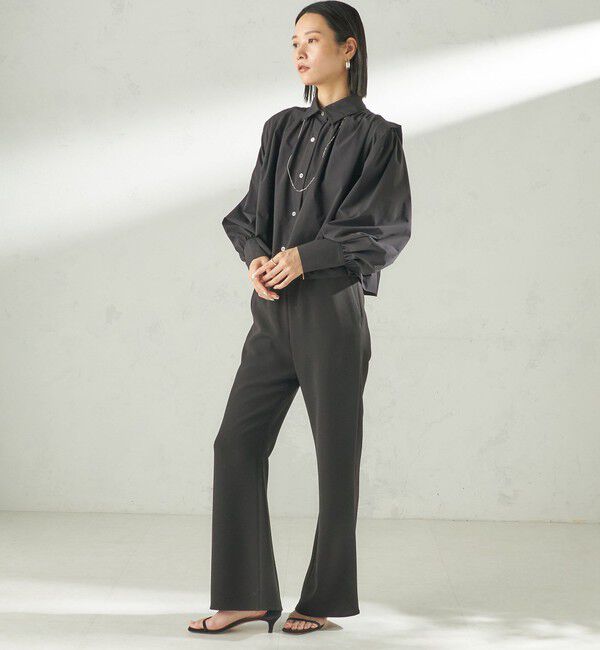 SHIPS for women「堀田茜&times;SHIPS:〈手洗い可能〉ダブルクロス ベルト 付き パンツ」|その他|