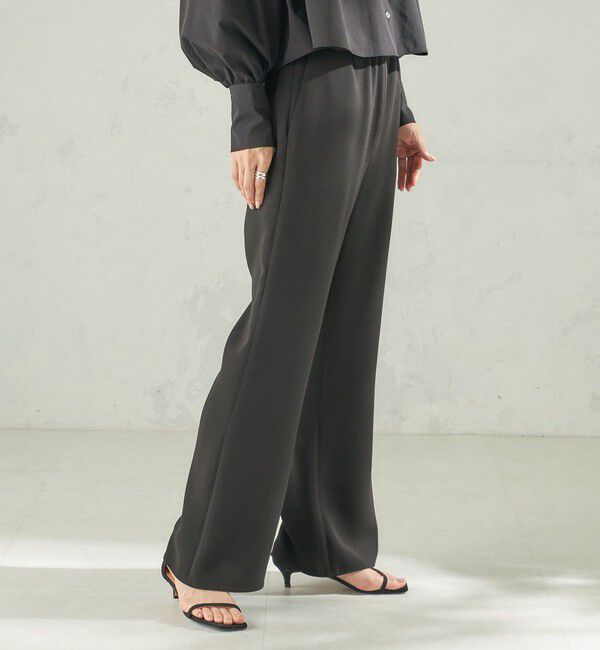 SHIPS for women「堀田茜&times;SHIPS:〈手洗い可能〉ダブルクロス ベルト 付き パンツ」|その他|