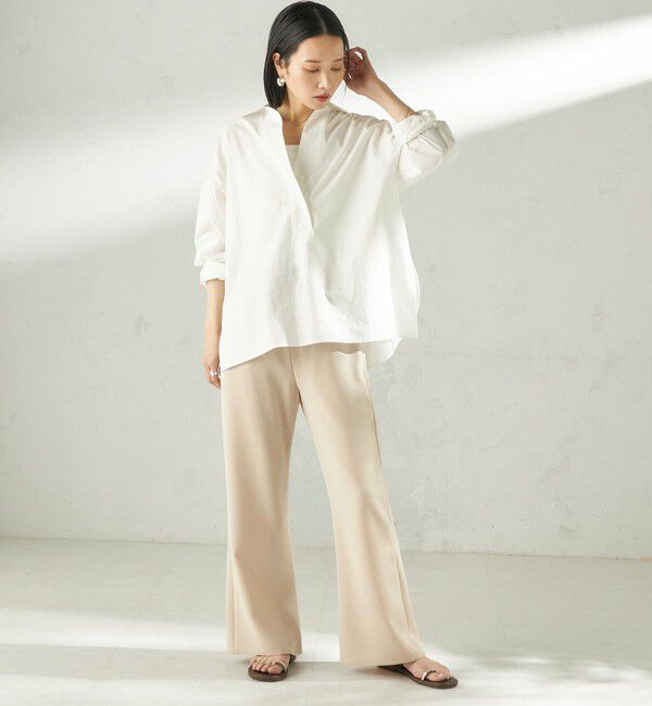 SHIPS for women「堀田茜&times;SHIPS:〈手洗い可能〉ダブルクロス ベルト 付き パンツ」|その他|