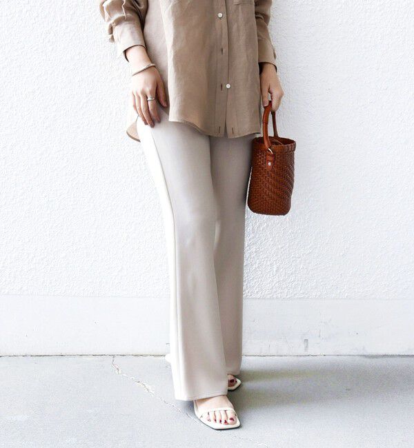 SHIPS for women「堀田茜&times;SHIPS:〈手洗い可能〉ダブルクロス ベルト 付き パンツ」|その他|