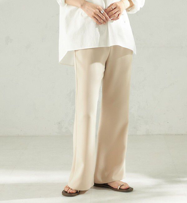 SHIPS for women「堀田茜&times;SHIPS:〈手洗い可能〉ダブルクロス ベルト 付き パンツ」|その他|