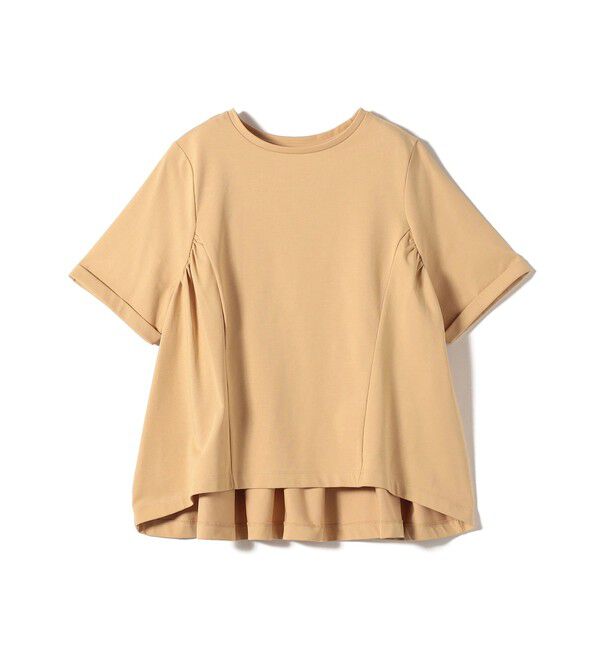 SHIPS for women「《予約》【WEB限定】〈接触冷感〉オーガニック コットン バック ギャザー トップス」|Tシャツ・カットソー|