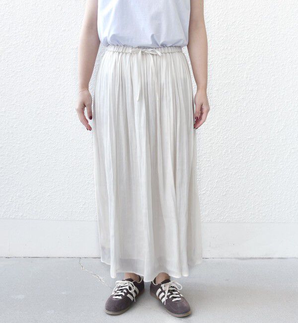 SHIPS for women「〈手洗い可能〉シアー メッシュ ギャザー スカート」|スカート|