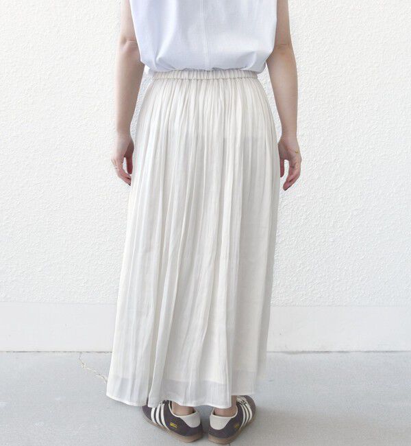 SHIPS for women「〈手洗い可能〉シアー メッシュ ギャザー スカート」|スカート|