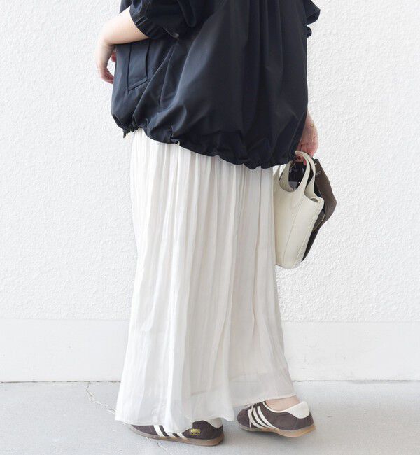 SHIPS for women「〈手洗い可能〉シアー メッシュ ギャザー スカート」|スカート|