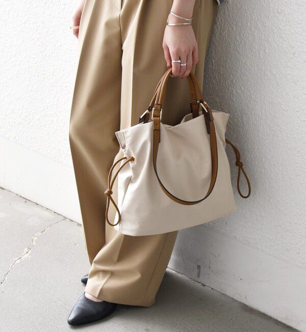 SHIPS any「SHIPS any: 2WAY バイカラー A4 ドロスト トート バッグ」|トートバッグ|ナチュラル