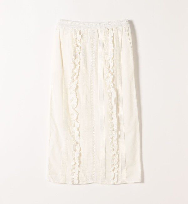 SHIPS any「SHIPS any:〈手洗い可能〉リネンミックス Iライン フリル イージー スカート」|スカート|