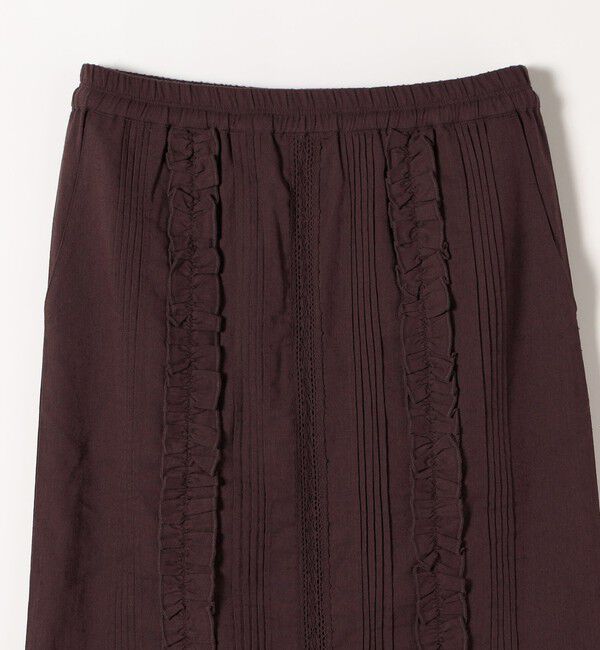 SHIPS any「SHIPS any:〈手洗い可能〉リネンミックス Iライン フリル イージー スカート」|スカート|