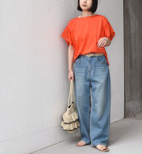 SHIPS Colors 「《予約》SHIPS Colors:ペーパー フリル トート◆」|かごバッグ|