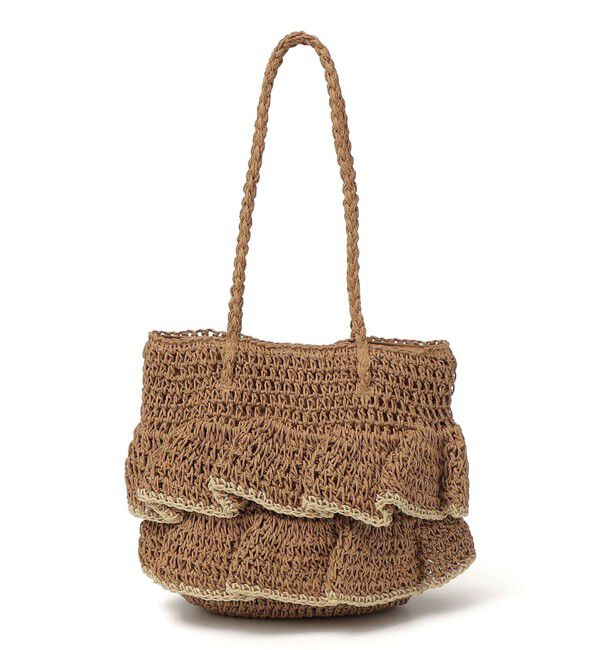 SHIPS Colors 「《予約》SHIPS Colors:ペーパー フリル トート◆」|かごバッグ|