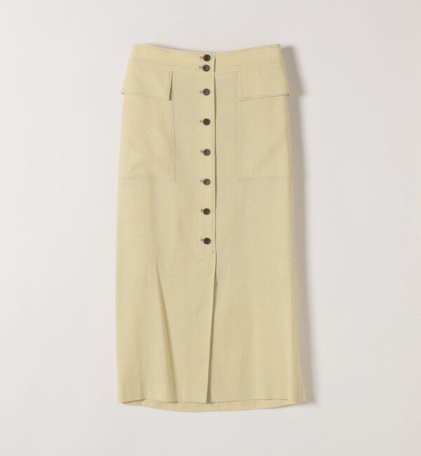 SHIPS any「《予約》SHIPS any:〈洗濯機可能〉リネンミックス ボタン デザイン タイト スカート」|タイト|