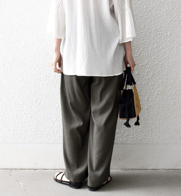 SHIPS any「《予約》SHIPS any:〈洗濯機可能〉リネンミックス 2タック テーパード パンツ」|その他|