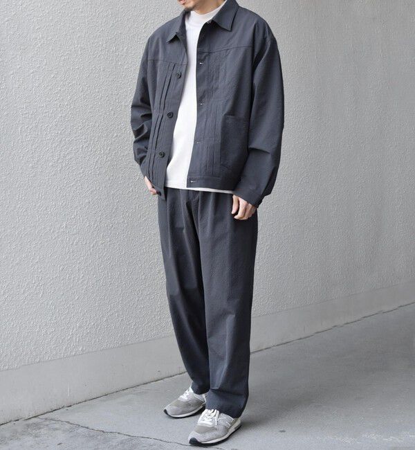 SHIPS any「SHIPS any:〈撥水/軽量/ストレッチ〉SOLOTEX(R) シアサッカー トラック ブルゾン 26SS(セットアップ対応)◇」|ブルゾン・スタジャン|