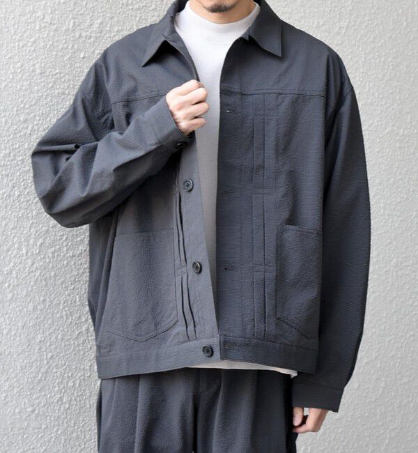 SHIPS any「SHIPS any:〈撥水/軽量/ストレッチ〉SOLOTEX(R) シアサッカー トラック ブルゾン 26SS(セットアップ対応)◇」|ブルゾン・スタジャン|