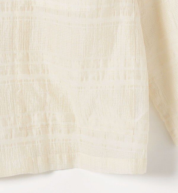 SHIPS any「《予約》SHIPS any:〈手洗い可能〉シアー チェック ルーズ テーラード シングル ジャケット」|テーラードジャケット|