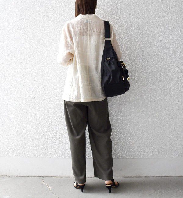 SHIPS any「《予約》SHIPS any:〈手洗い可能〉シアー チェック ルーズ テーラード シングル ジャケット」|テーラードジャケット|