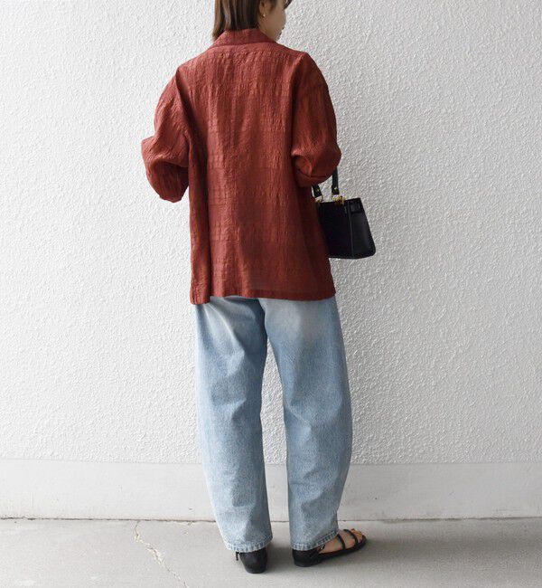 SHIPS any「《予約》SHIPS any:〈手洗い可能〉シアー チェック ルーズ テーラード シングル ジャケット」|テーラードジャケット|