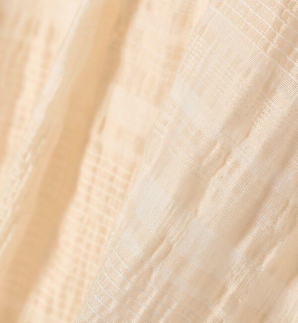 SHIPS any「《予約》SHIPS any:〈手洗い可能〉シアー チェック レギュラーカラー ペプラム シャツ」|シャツ・ブラウス|