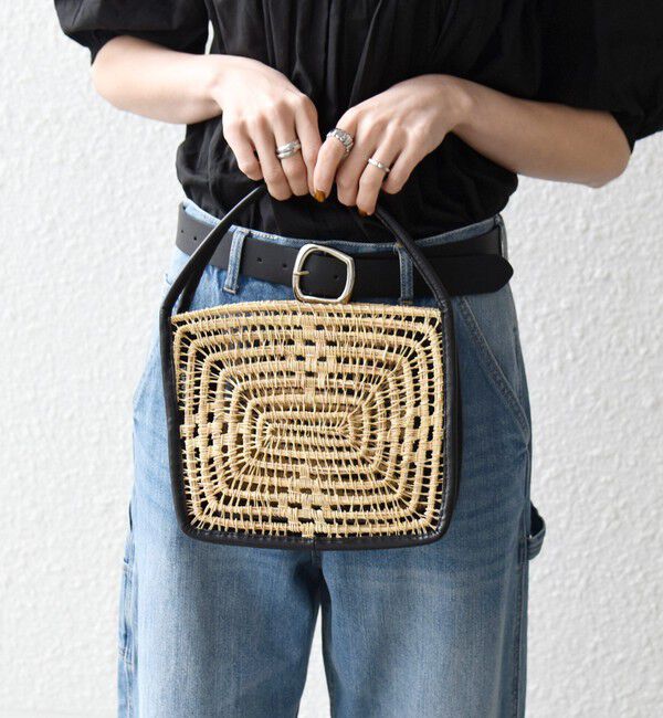 SHIPS any「《予約》TARANGO: スクエア ミニ カゴ バッグ」|かごバッグ|