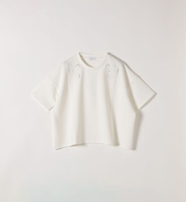 SHIPS any「《予約》SHIPS any:〈洗濯機可能〉エンブロイダリー ショートスリーブ プルオーバー」|Tシャツ・カットソー|