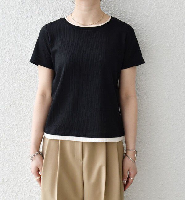 SHIPS any「《予約》SHIPS any:〈手洗い可能〉レイヤード シアー ワッフル TEE」|Tシャツ・カットソー|