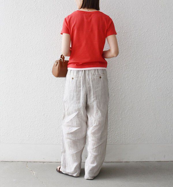 SHIPS any「《予約》SHIPS any:〈手洗い可能〉レイヤード シアー ワッフル TEE」|Tシャツ・カットソー|