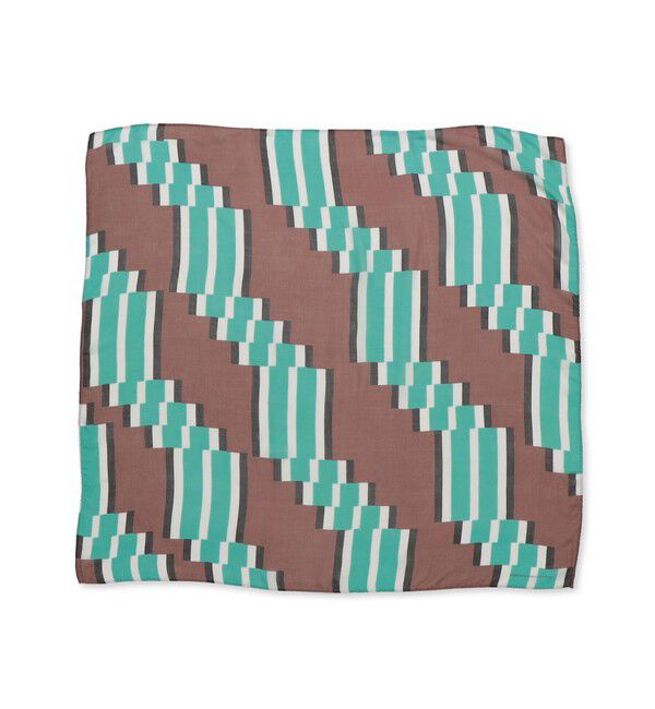 SHIPS Colors 「sublimeroe:パターン ビッグ スカーフ」|ストール|ブラウン