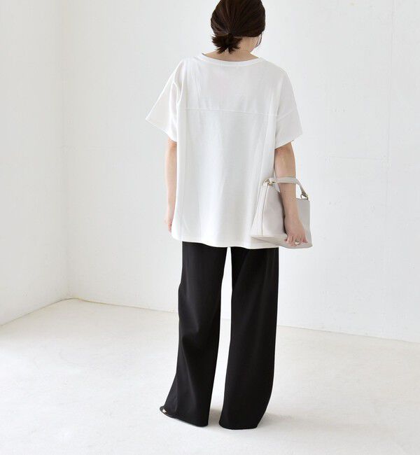 quaranciel「《予約》quaranciel:〈手洗い可能〉バイアス ストレッチ イージー ワイド パンツ」|その他|