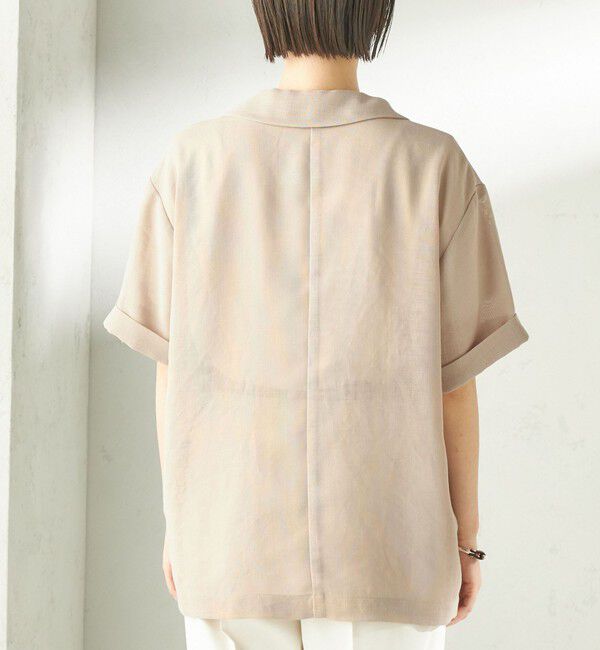 SHIPS for women「《予約》〈手洗い可能〉麻調 メッシュ ジャケット シャツ」|シャツ・ブラウス|