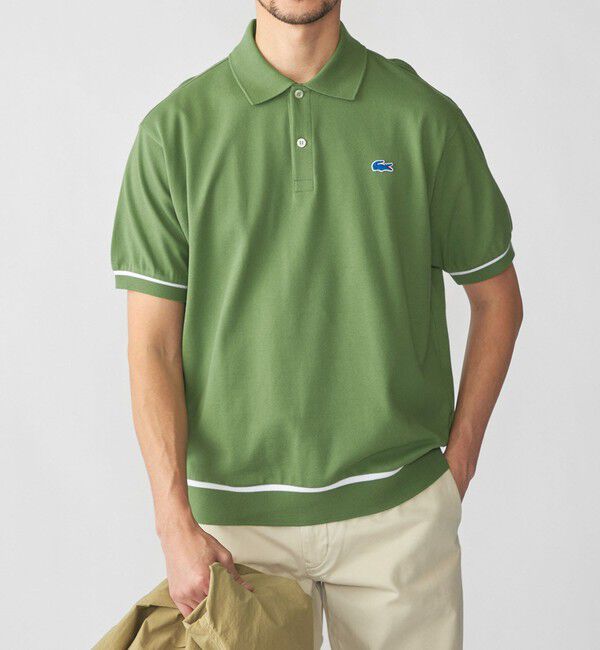 SHIPS「【SHIPS別注】LACOSTE: シャンティイー トリム ポロシャツ」|ポロシャツ|ライトグリーン