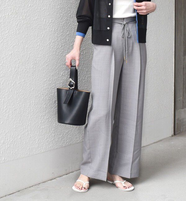 SHIPS Colors 「《予約》SHIPS Colors:〈洗濯機可能〉リネン ライク イージー パンツ◆」|スラックス|グレー