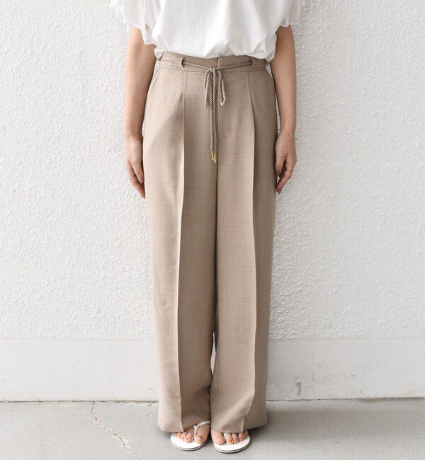 SHIPS Colors 「《予約》SHIPS Colors:〈洗濯機可能〉リネン ライク イージー パンツ◆」|スラックス|