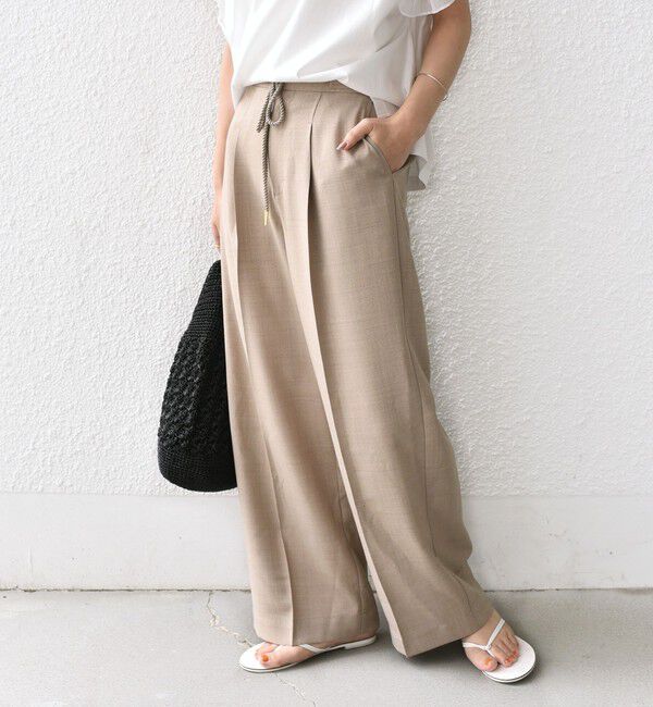 SHIPS Colors 「《予約》SHIPS Colors:〈洗濯機可能〉リネン ライク イージー パンツ◆」|スラックス|