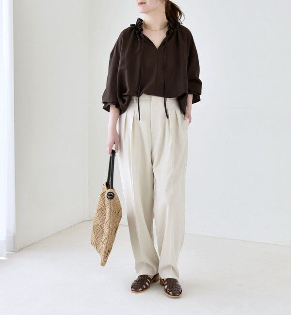 quaranciel「《予約》quaranciel:〈洗濯機可能〉CALCULO(R)使用 イージー テーパード パンツ」|その他|