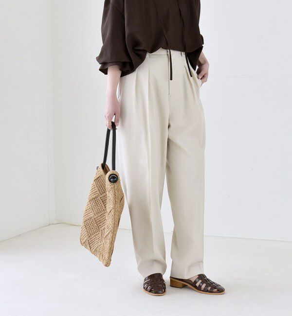 quaranciel「《予約》quaranciel:〈洗濯機可能〉CALCULO(R)使用 イージー テーパード パンツ」|その他|