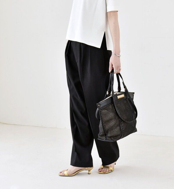 quaranciel「《予約》quaranciel:〈洗濯機可能〉CALCULO(R)使用 イージー テーパード パンツ」|その他|