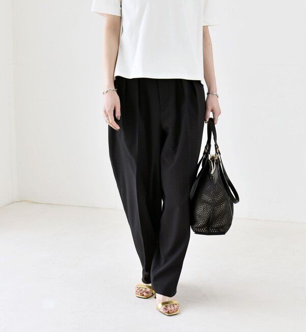 quaranciel「《予約》quaranciel:〈洗濯機可能〉CALCULO(R)使用 イージー テーパード パンツ」|その他|