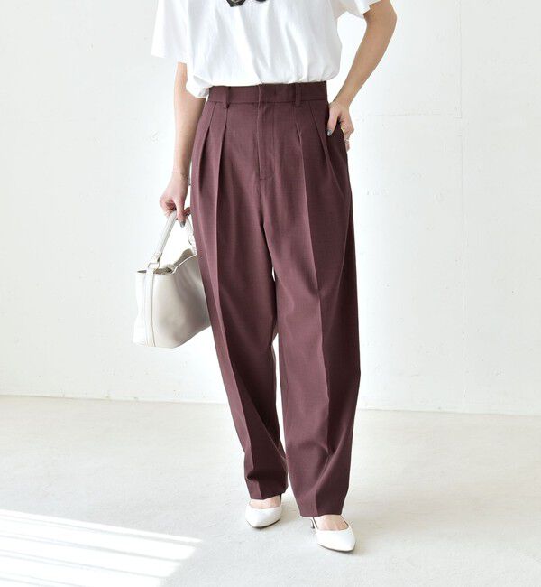 quaranciel「《予約》quaranciel:〈洗濯機可能〉CALCULO(R)使用 イージー テーパード パンツ」|その他|