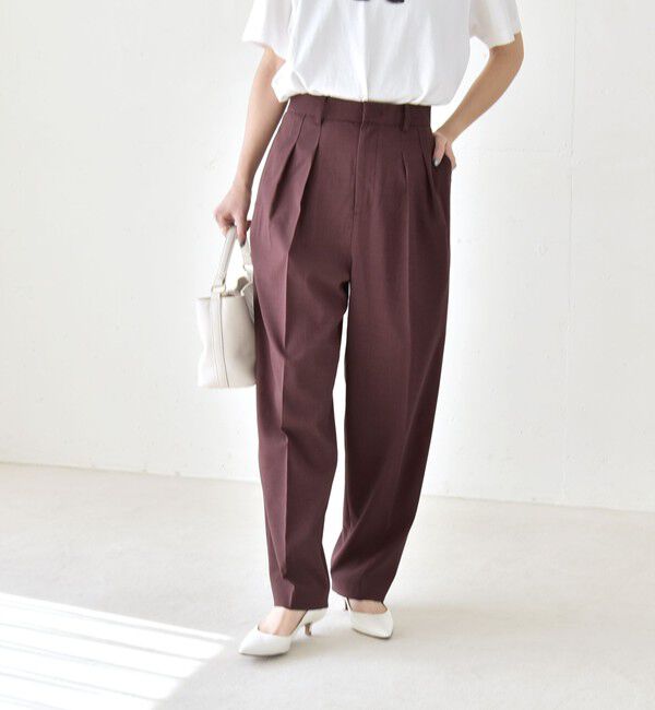 quaranciel「《予約》quaranciel:〈洗濯機可能〉CALCULO(R)使用 イージー テーパード パンツ」|その他|