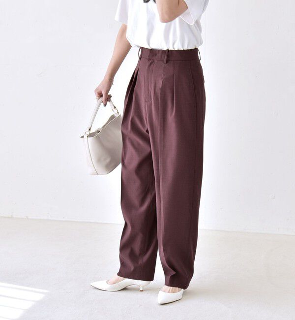 quaranciel「《予約》quaranciel:〈洗濯機可能〉CALCULO(R)使用 イージー テーパード パンツ」|その他|