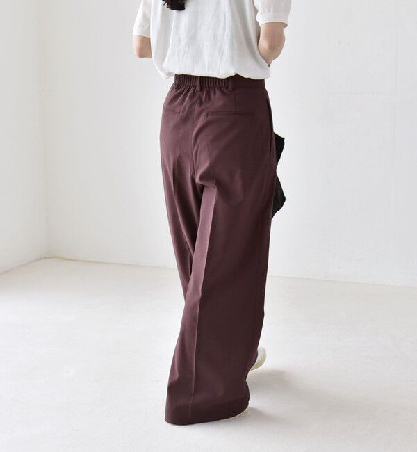 quaranciel「《予約》quaranciel:〈洗濯機可能〉CALCULO(R)使用 イージー タック ワイド パンツ」|その他|
