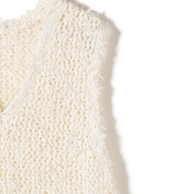 SHIPS Colors 「SHIPS Colors:〈手洗い可能〉チュールヤーン ミックス Vネック ベスト」|ベスト・ジレ|