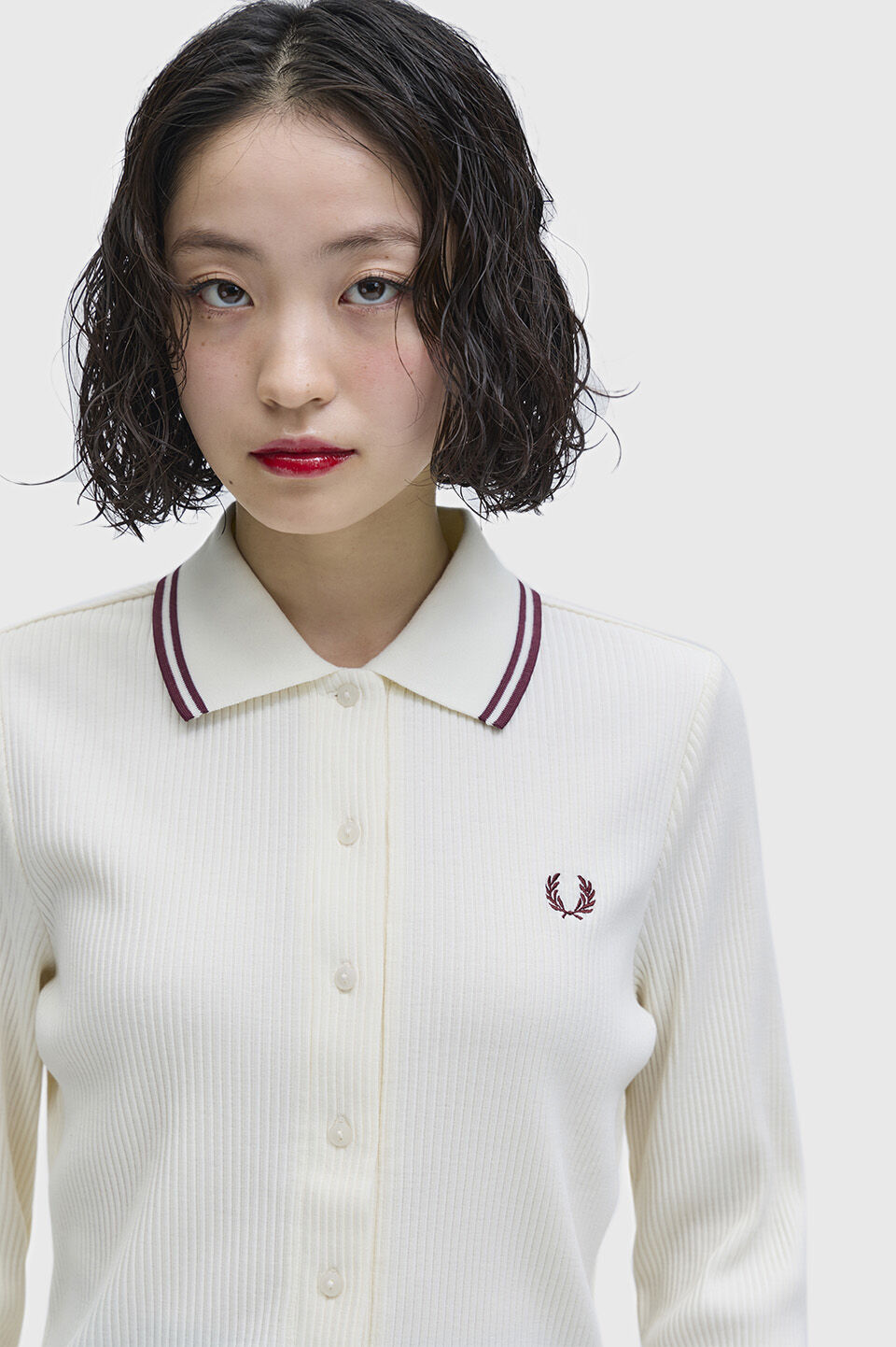 FRED PERRY 「Button Through Rib Polo Shirt」|ポロシャツ|