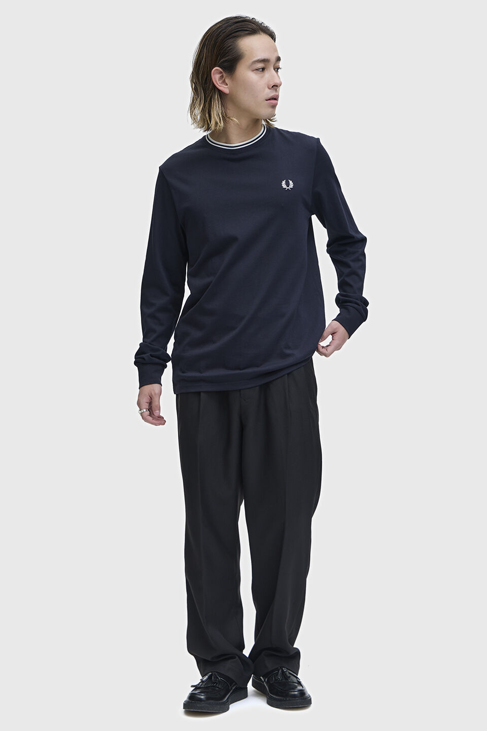 FRED PERRY 「Long Sleeve Twin Tipped T-Shirt」|Tシャツ・カットソー|