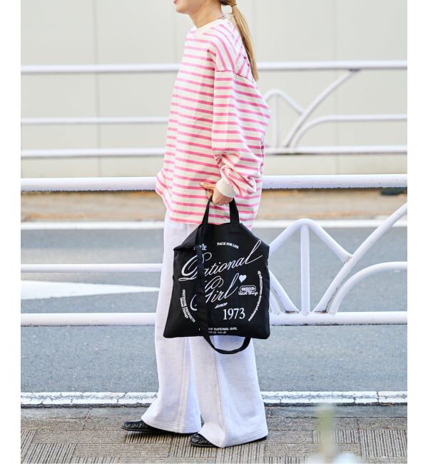 OUTDOOR PRODUCTS Usual Things「コットンボーダークルーネックワイドTEE」|Tシャツ・カットソー|