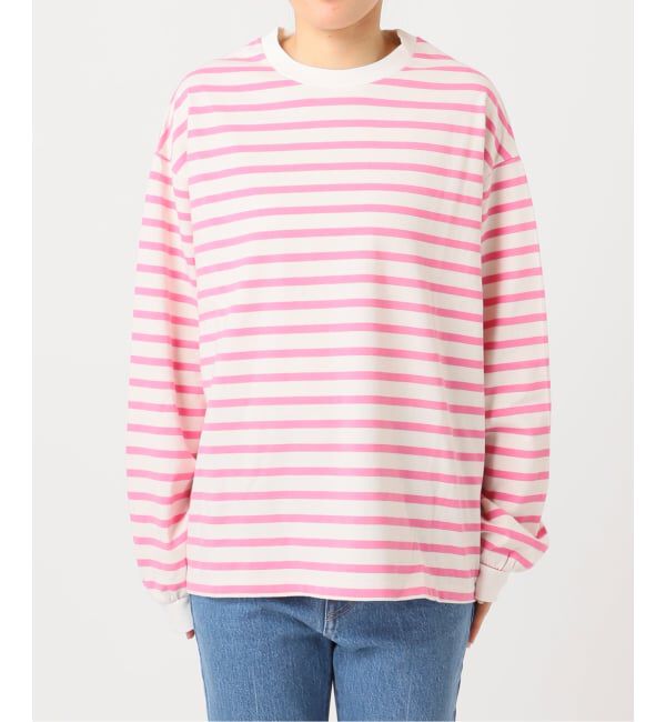 OUTDOOR PRODUCTS Usual Things「コットンボーダークルーネックワイドTEE」|Tシャツ・カットソー|