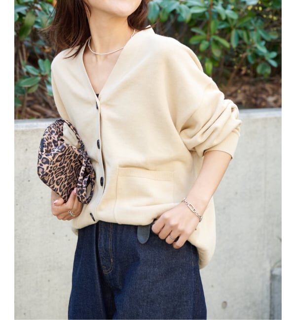 OUTDOOR PRODUCTS Usual Things「リネンコットンVネックコクーンカーディガン」|カーディガン|ナチュラル