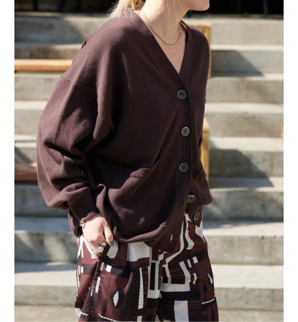 OUTDOOR PRODUCTS Usual Things「リネンコットンVネックコクーンカーディガン」|カーディガン|